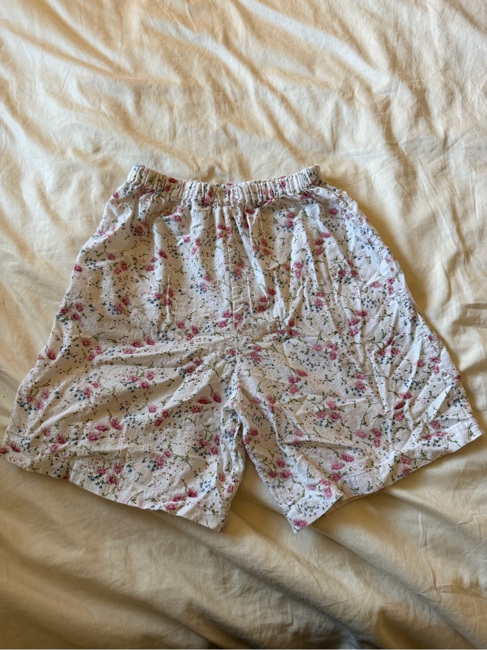 Pink Floral Pajama Shorts